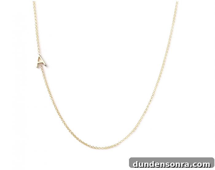 A necklace with an A