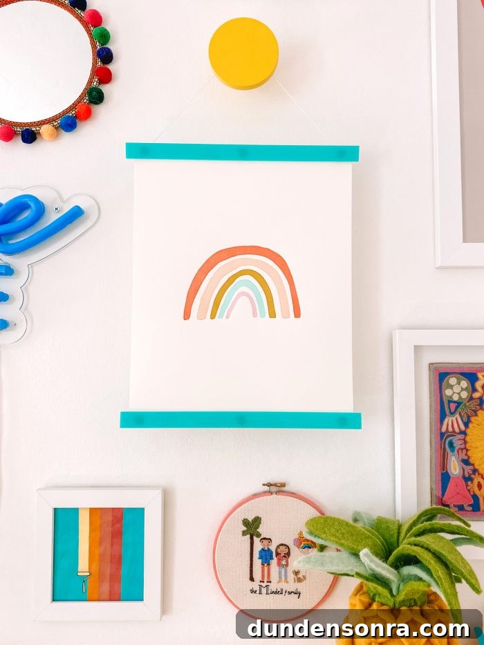 Rainbow Art Print with Acrylic Poster Hanger