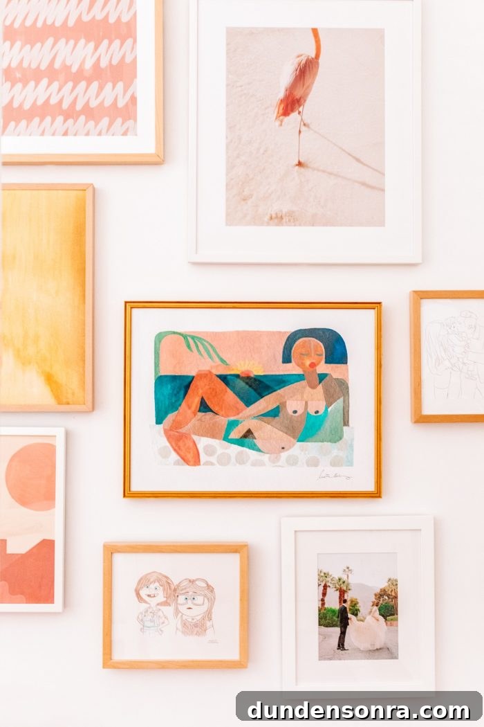 Mixing Frame Finishes in Gallery Walls