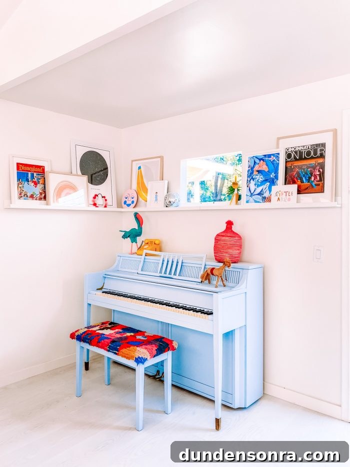 Gallery Wall Ledge Above Piano