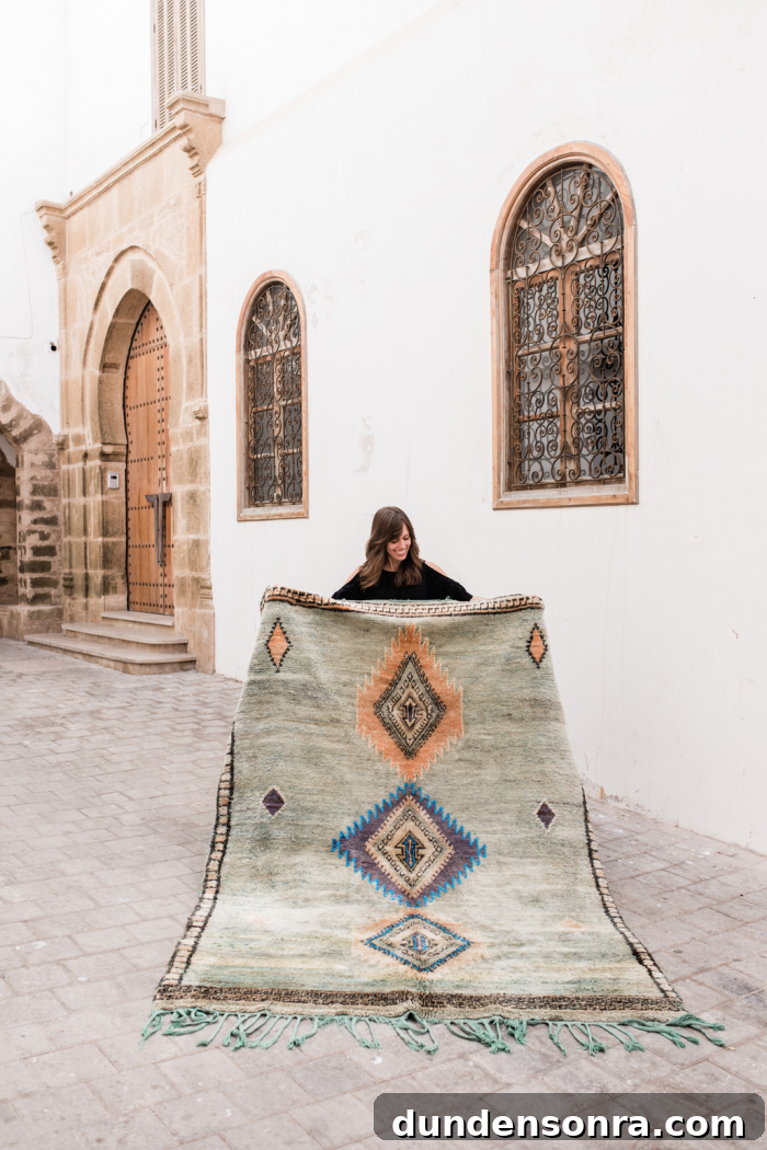 Vintage Green Boujad Rug