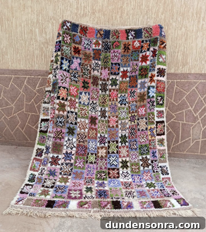 Multicolor Vintage Moroccan Rug