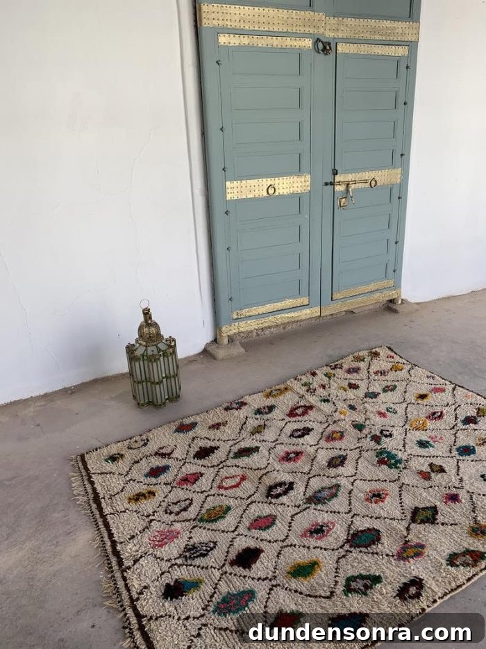 Pops of Color Vintage Moroccan Ailal Rug
