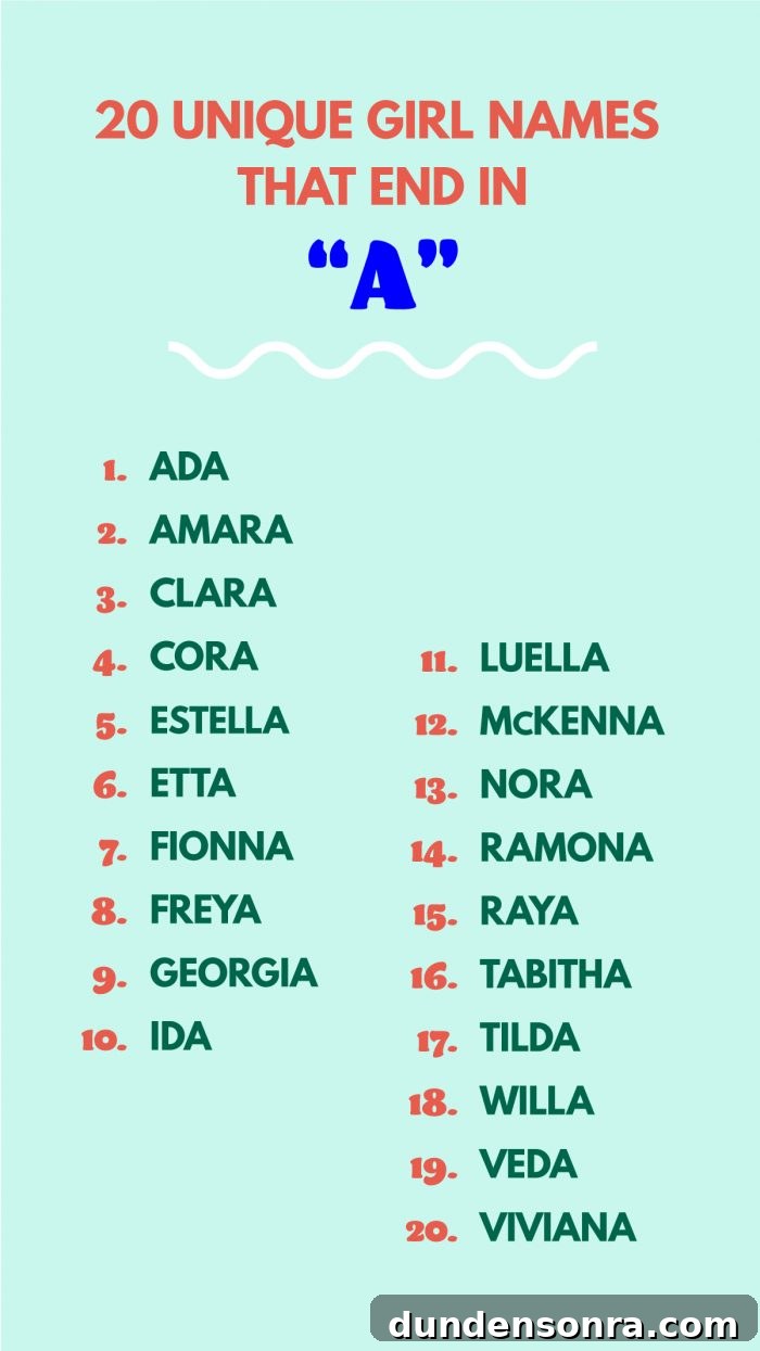 Girl Names That End in A: Beautiful Baby Name Ideas 4 Unique Girl Names That End in A