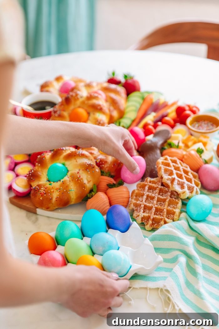 Colorful Easter Brunch Board