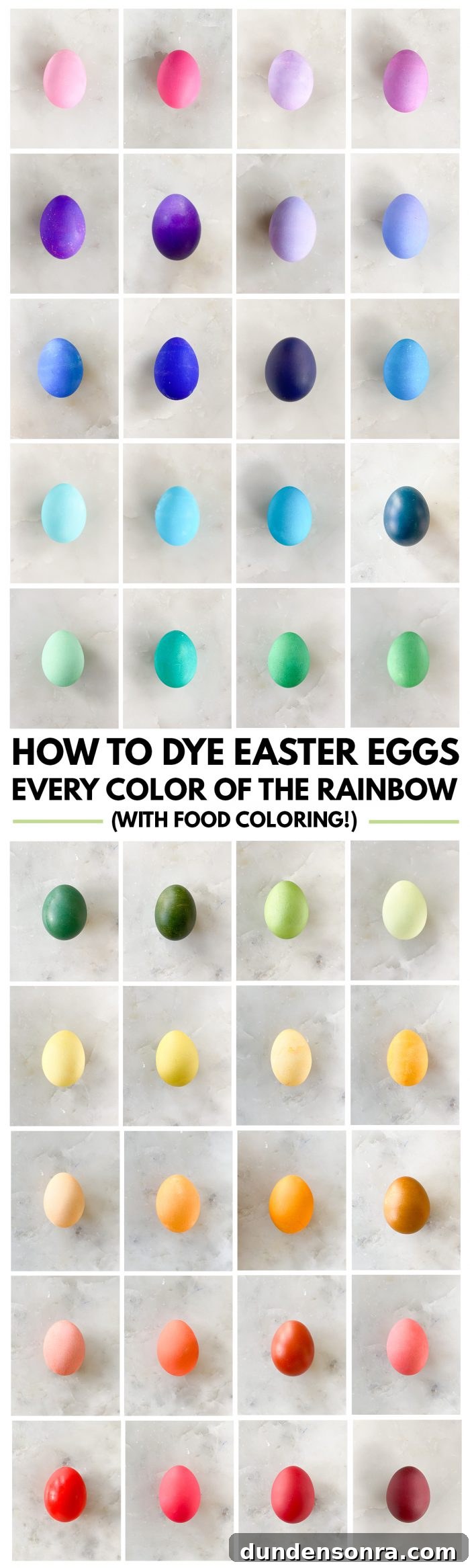 Eggs colored in different shades of green