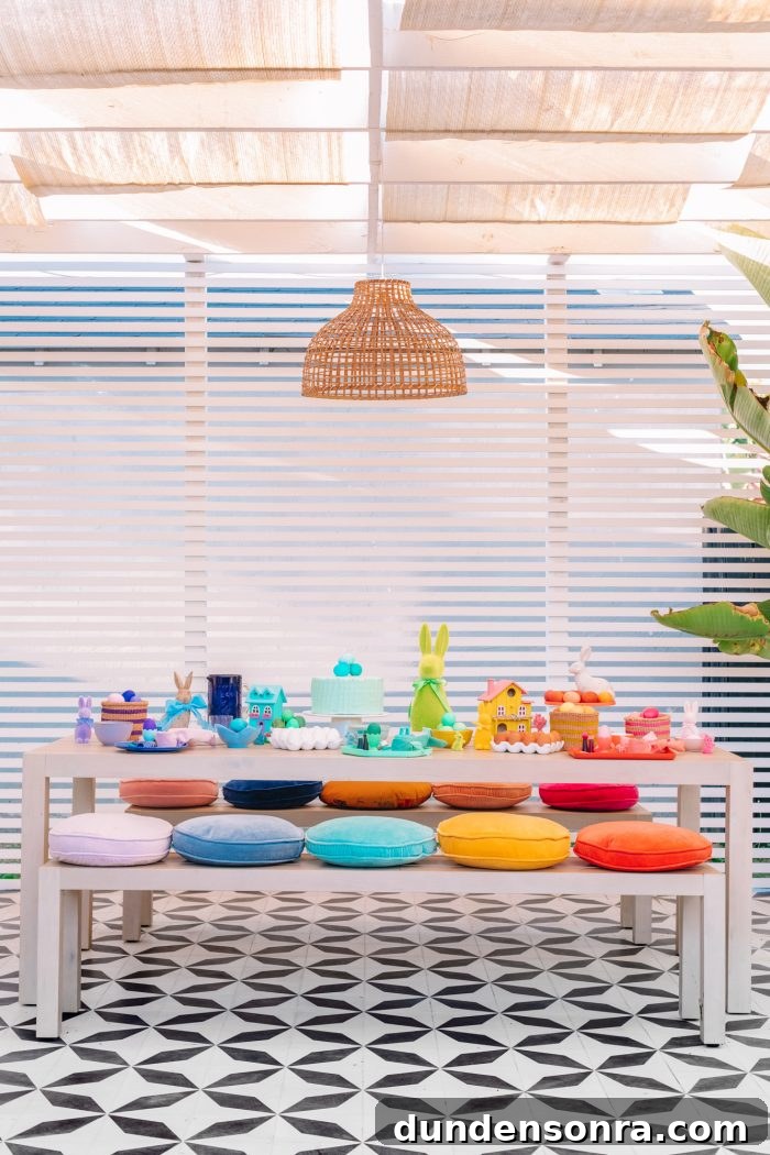 Egg decorating on a table