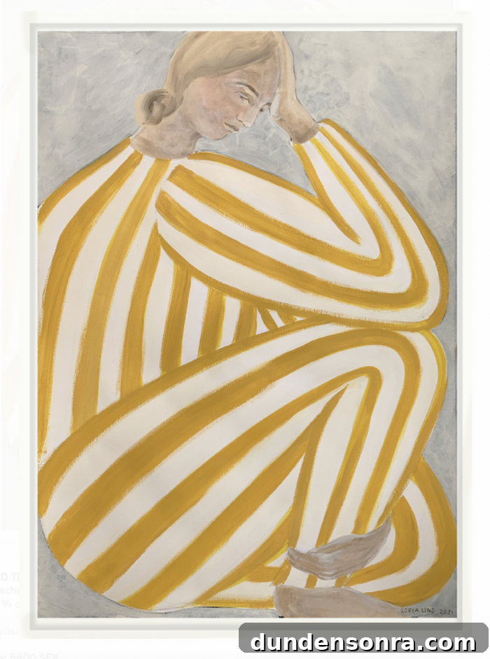 Artists I Love: Volume 3 — New Discoveries & Featured Picks 7 Yellow Stripe Sofia Lind Original Art