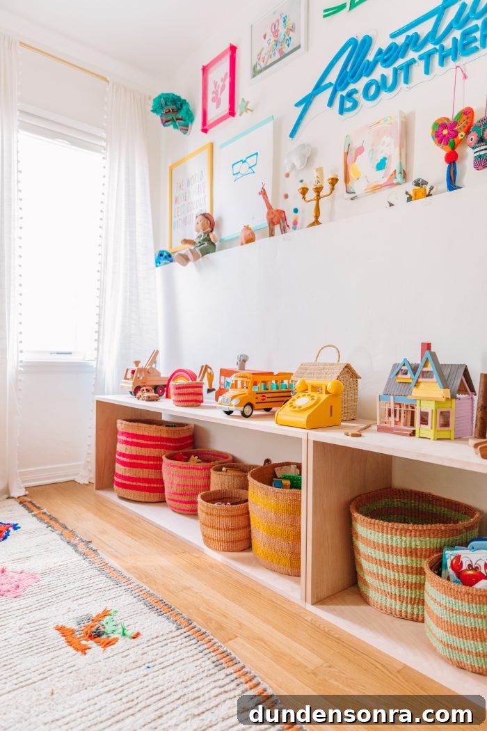 DIY Montessori Style Wood Toy Shelf