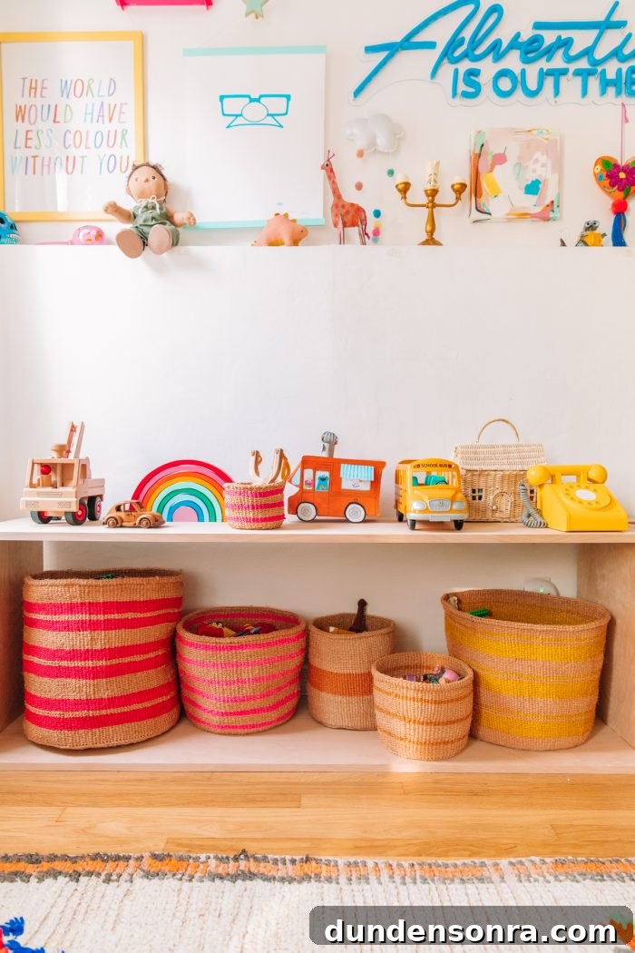 DIY Montessori Style Wood Toy Shelf