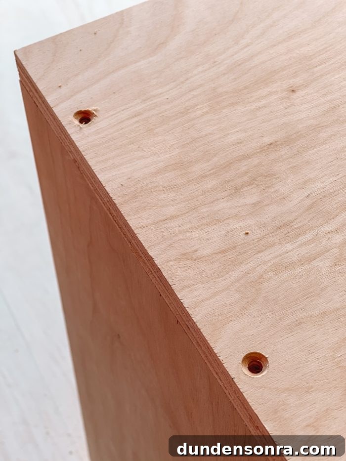 Drill Holes DIY Montessori Wood Shelf