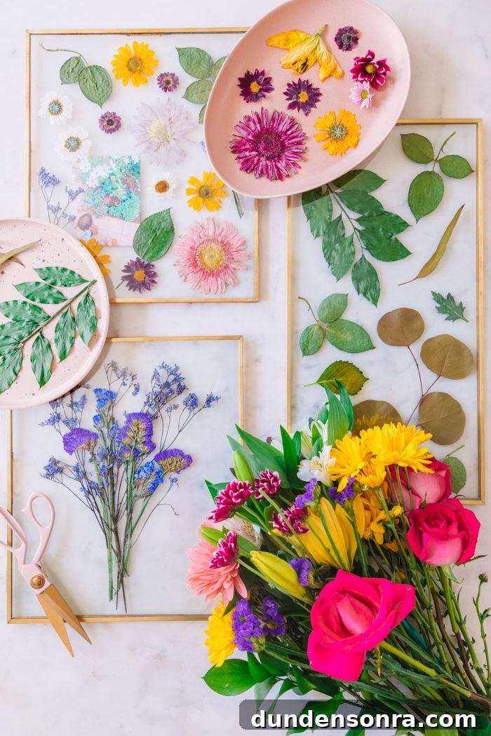 Quick Method to Press Flowers in Under 2 Minutes + DIY Keepsake Frames 2 Pressed Flower Art