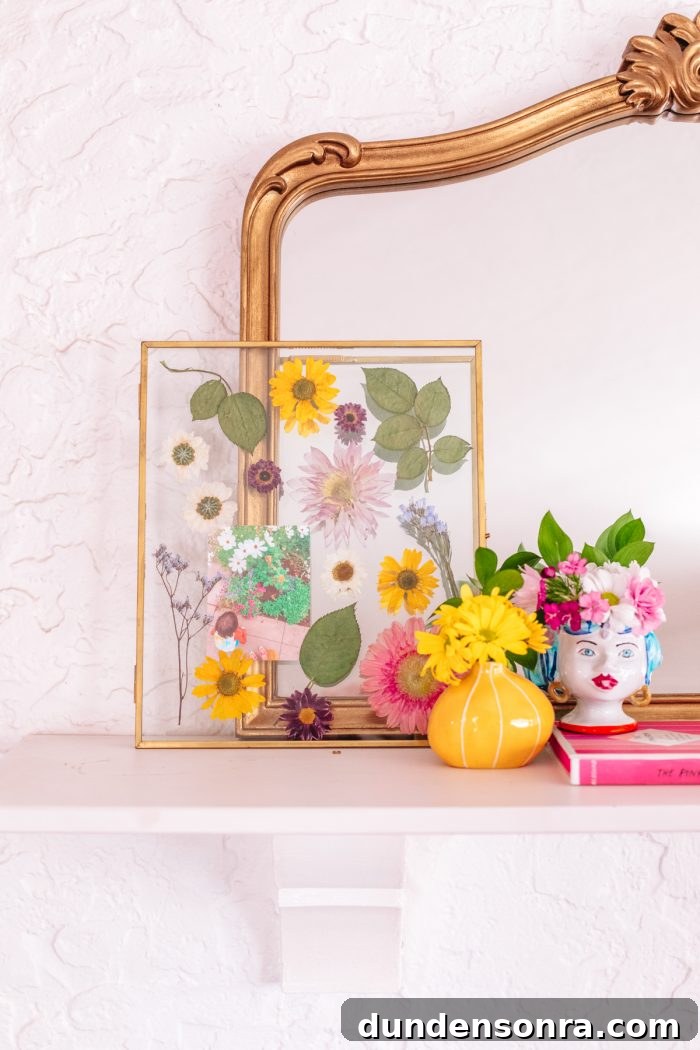 Quick Method to Press Flowers in Under 2 Minutes + DIY Keepsake Frames 15 Pressed Flower Art Tutorial