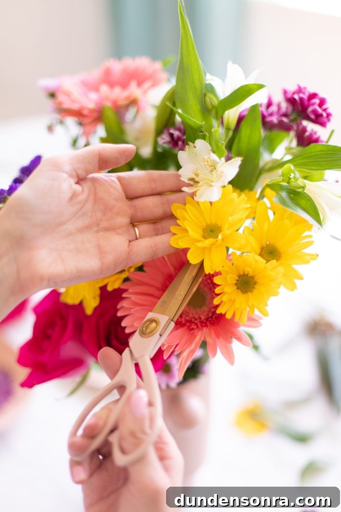 Quick Method to Press Flowers in Under 2 Minutes + DIY Keepsake Frames 7 Cutting Flowers to Press Them