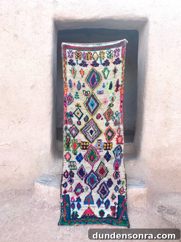 Colorful Vintage Moroccan Runner