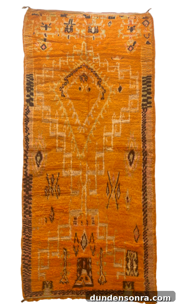 Yellow and Orange Moroccan Rug