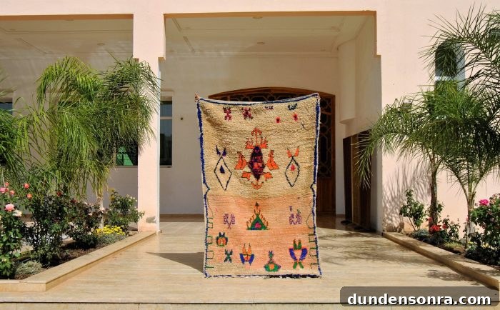 Pops of Color Vintage Moroccan Rug