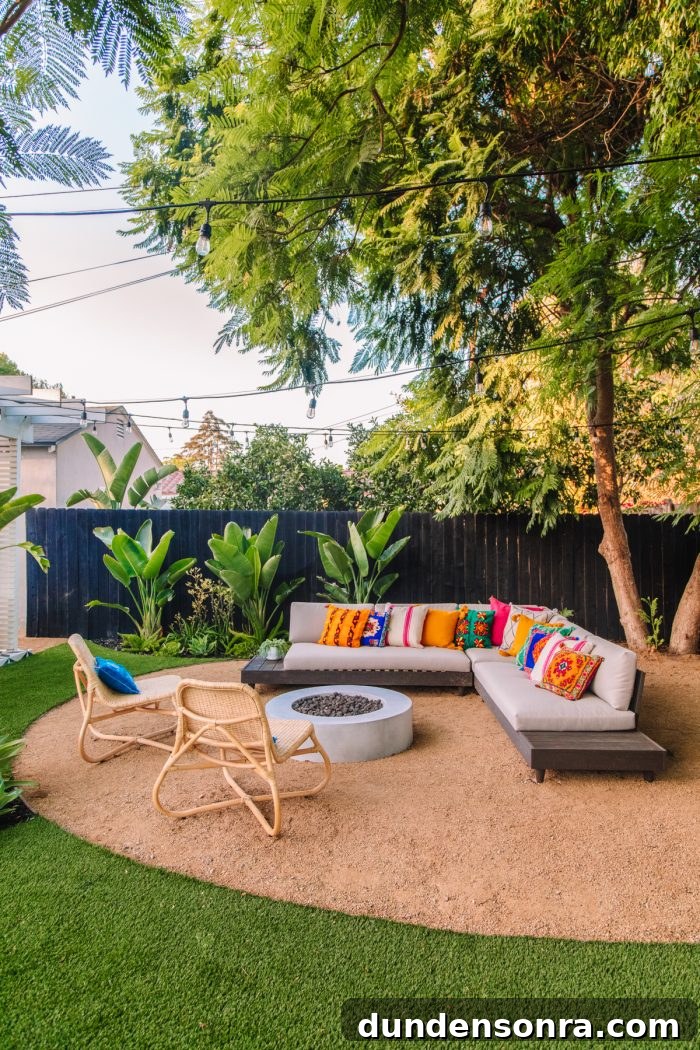 Bright Modern California Outdoor Seating Area