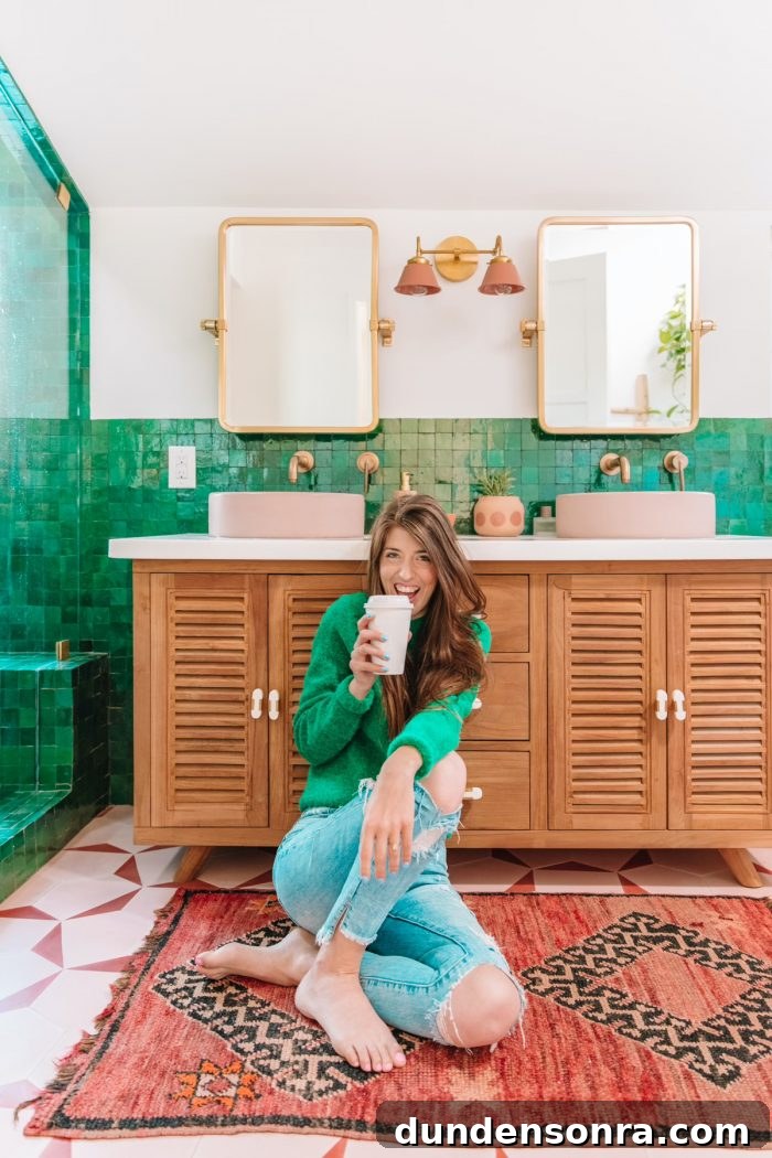 Home Design Wins I’d Use Again: Our Favorite Renovation Choices 2 Pink and Green Bathroom