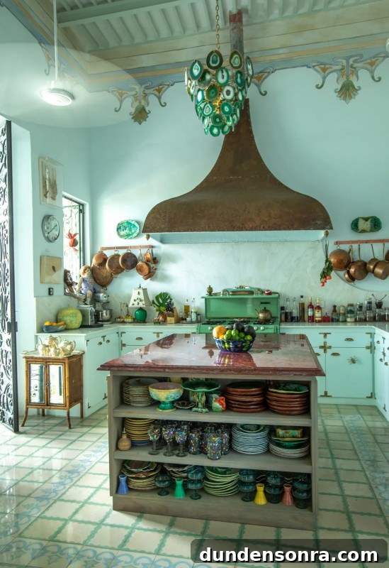 Dream Homes I’d Live In: Inspiring House Designs Vol. 3 3 A mint blue kitchen with large kitchen hood