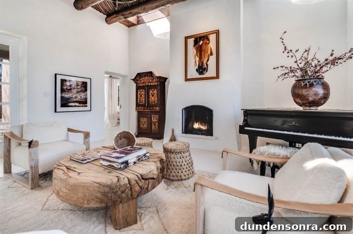 Dream Homes I’d Live In: Inspiring House Designs Vol. 3 21 A whtie living room filled with furniture and a fire place