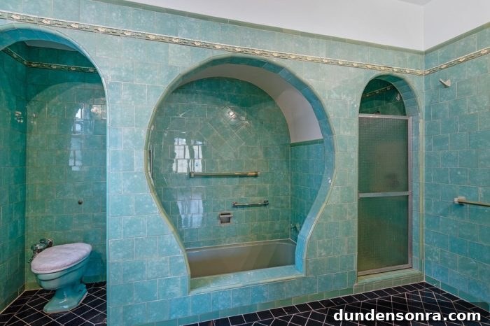 Dream Homes I’d Live In: Inspiring House Designs Vol. 3 31 A blue-tiled bathroom with a tub