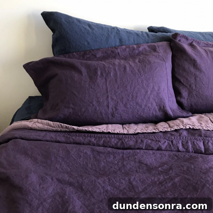 Purple Linoto Linen Bedding