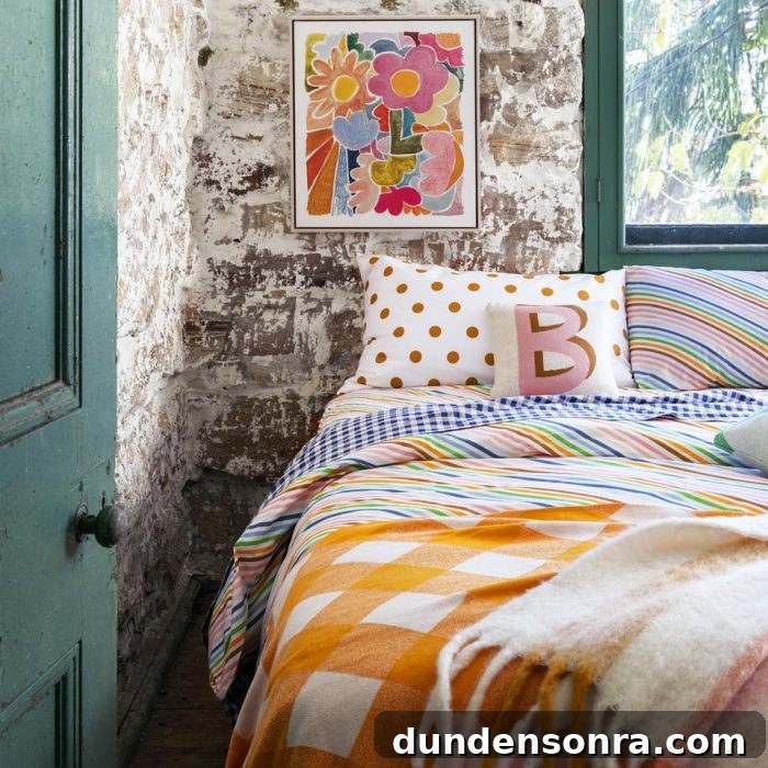 Castle and Things Rainbow Stripe Bedding