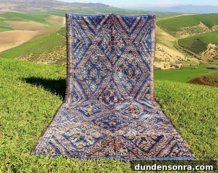 Blue Vintage Moroccan Rug