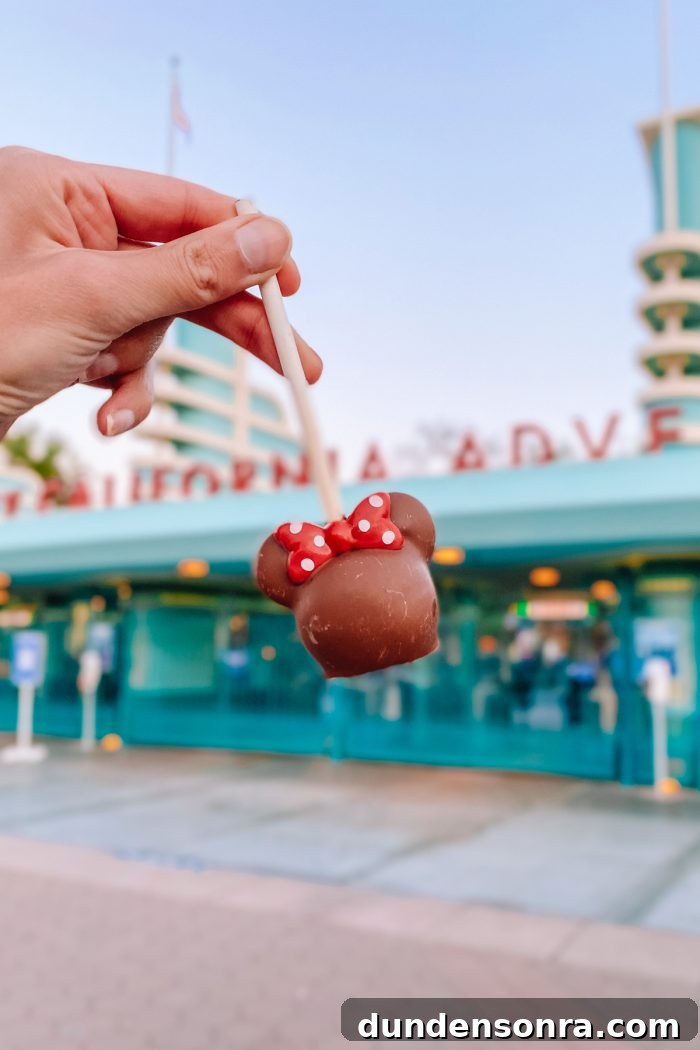 Minnie Cake Pop at Disney California Adventure