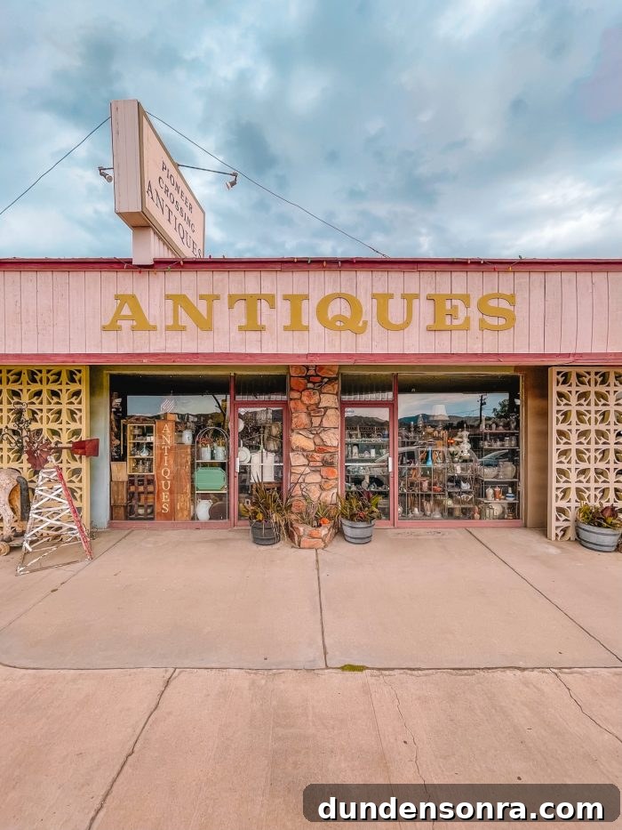Top Things to See and Do in Joshua Tree & Yucca Valley 13 Pioneer Crossing Antiques Storefront in Yucca Valley