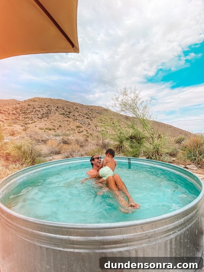 Top Things to See and Do in Joshua Tree & Yucca Valley 21 Stock Tank Pool at Oeste in Yucca Valley