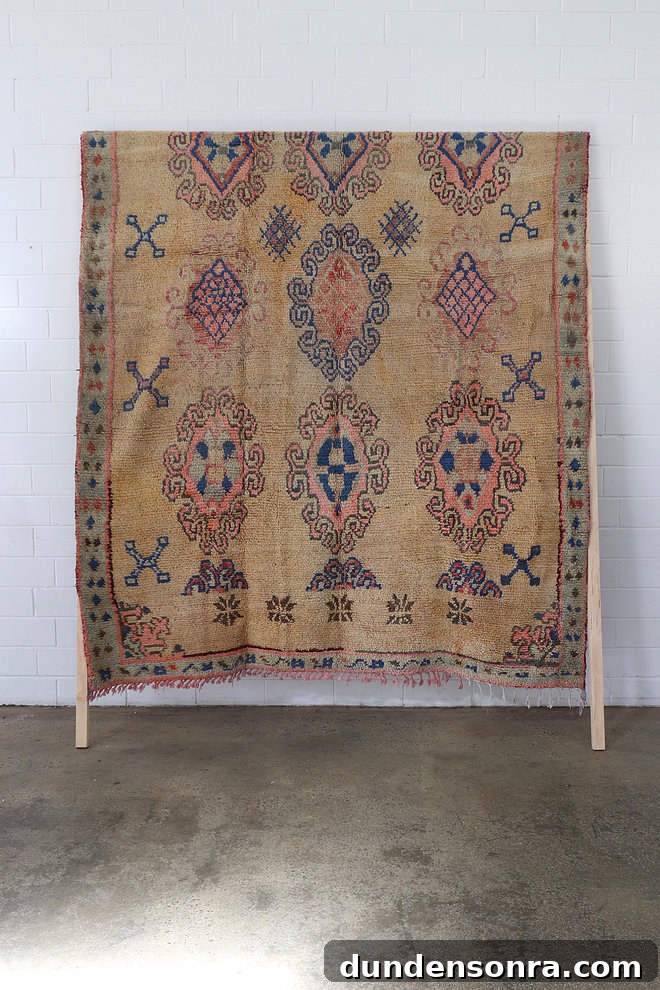 Purple and Pink Vintage Boujaad Rug