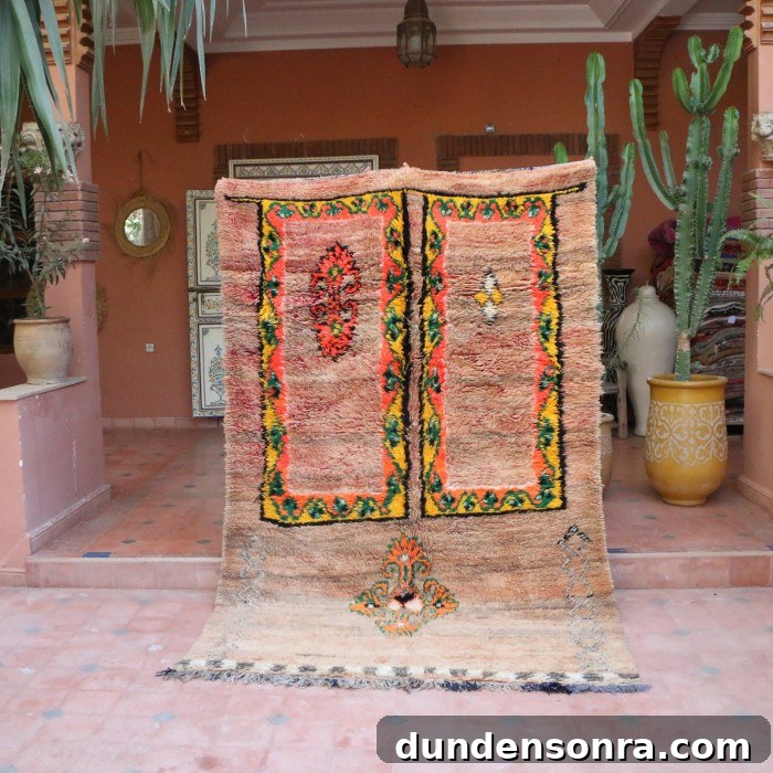 Unique Vintage Moroccan Rug