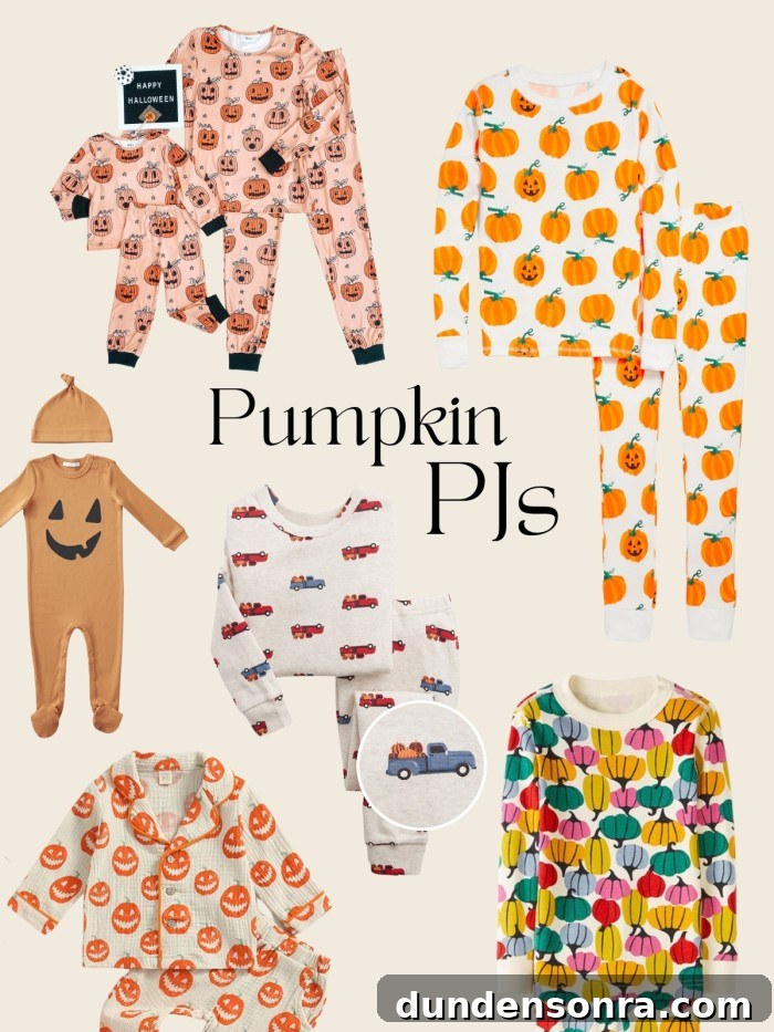 Adorable Halloween Pajamas for Kids: Cute Styles & Cozy Fits 4 pumpkin pajamas collage