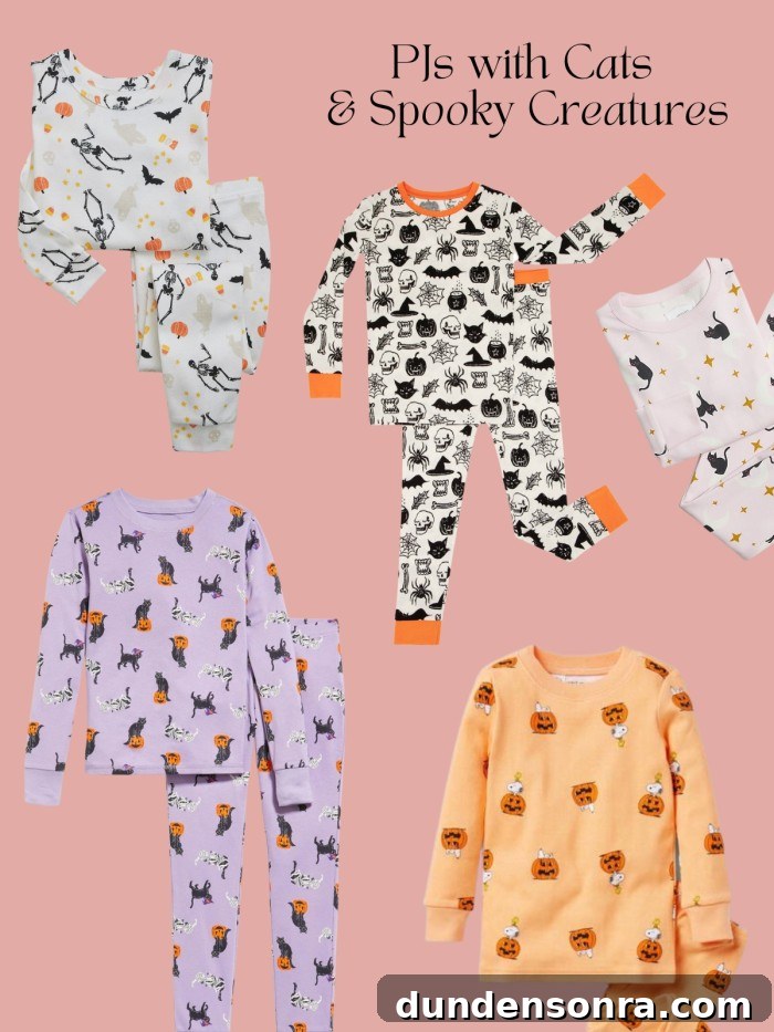 Adorable Halloween Pajamas for Kids: Cute Styles & Cozy Fits 5 halloween pajamas collage