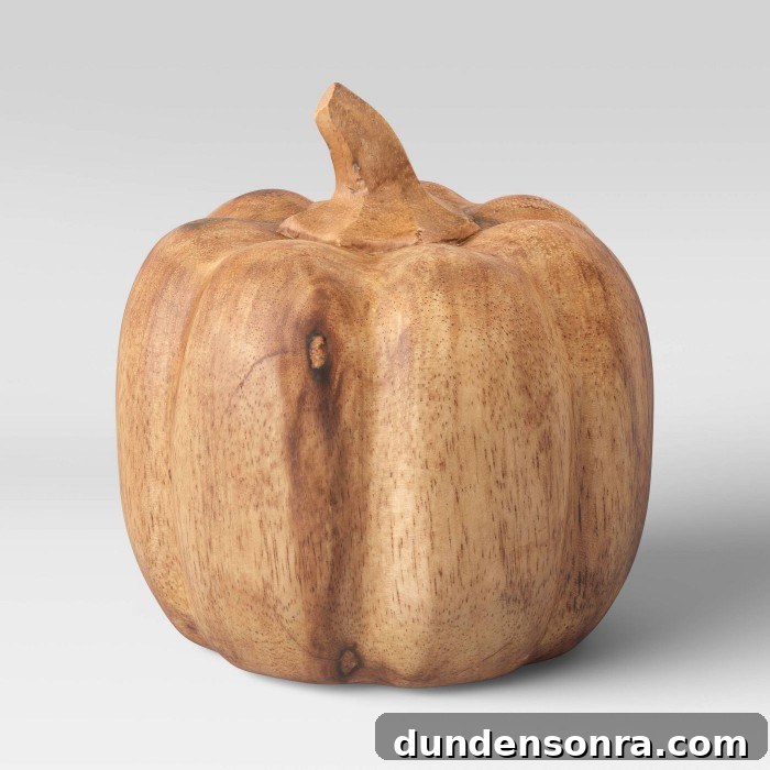 Top Halloween Home Decor Ideas to Transform Your Space 6 wood pumpkin on white background