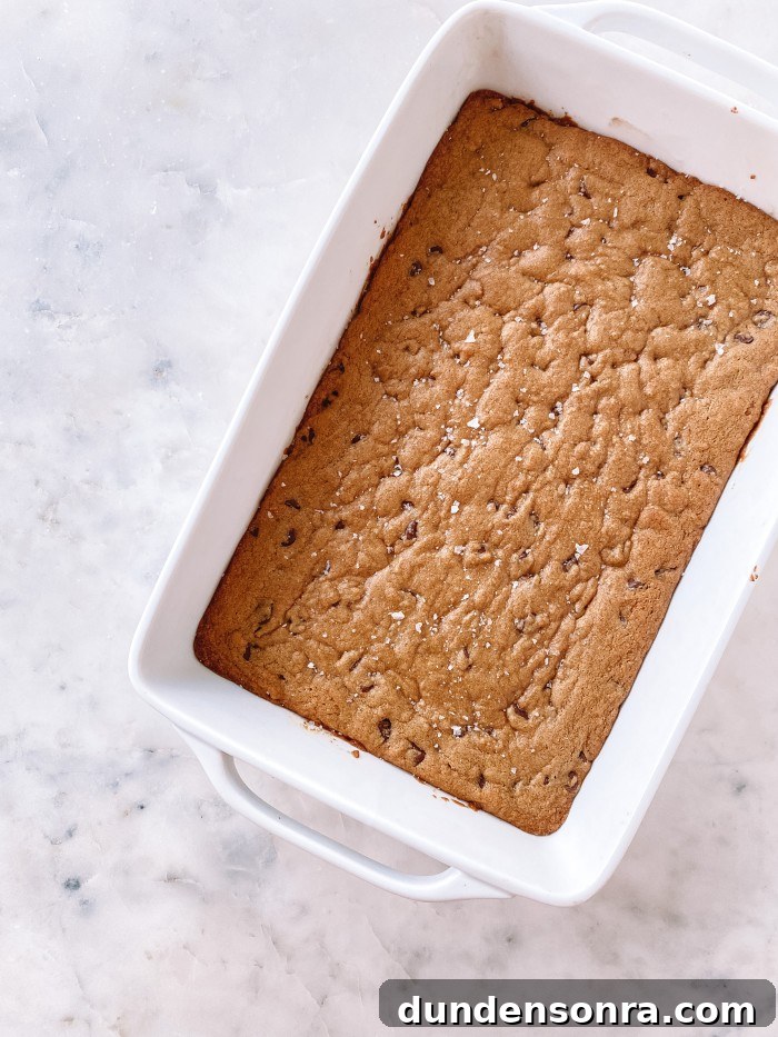Chewy Chocolate Chip Cookie Bars Recipe for Perfect Snacks 7 pan of chocolate chip cookies