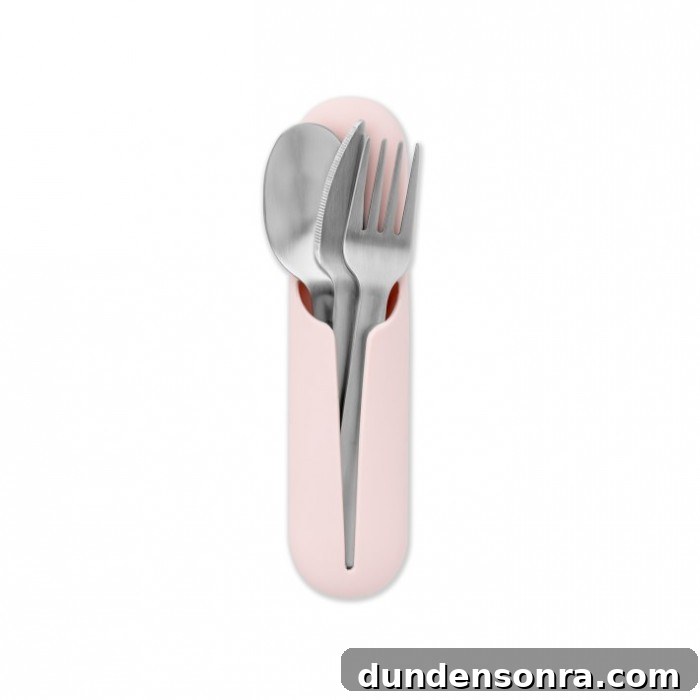 Preschool Lunch and Classroom Essentials: What Every Parent Needs 14 pink travel utensil set