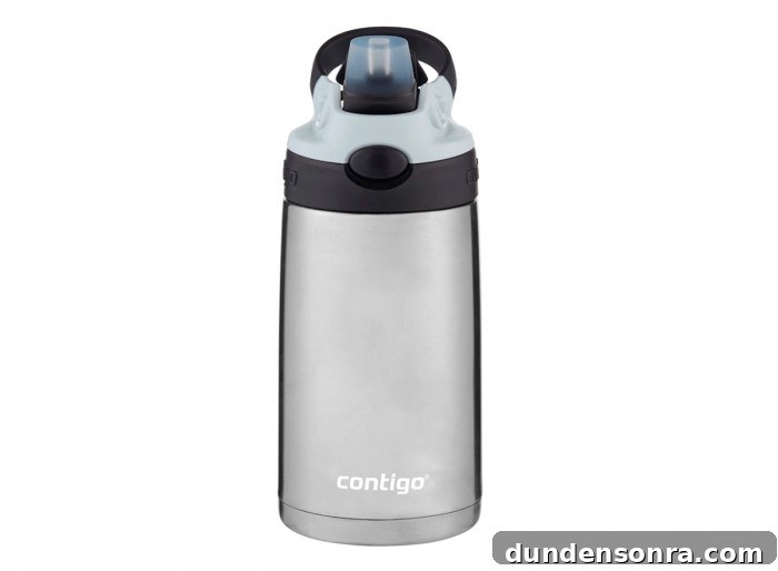 Preschool Lunch and Classroom Essentials: What Every Parent Needs 16 Contigo Stainless Steel Kids Water Bottle on white background