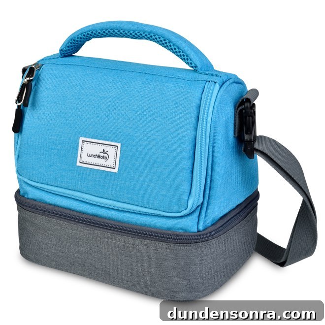 Preschool Lunch and Classroom Essentials: What Every Parent Needs 7 Blue Lunchbots Lunch Bag on a white background