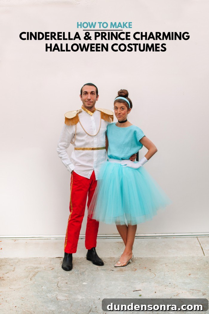 DIY Cinderella Family Costume Ideas for Matching Group Outfits 14 Couple in Cinderella and Prince Charming Halloween costume