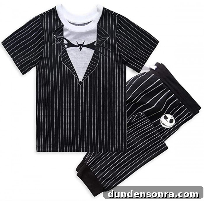 Nightmare Before Christmas Decorations, Games & Gear Guide 42 Jack Skellington pajamas on white background