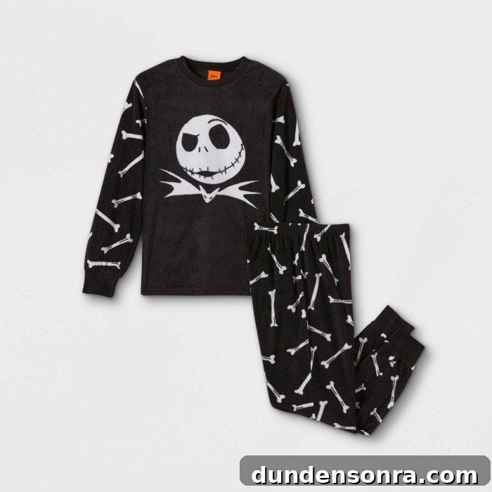 Nightmare Before Christmas Decorations, Games & Gear Guide 43 Jack skellington pajamas on white background