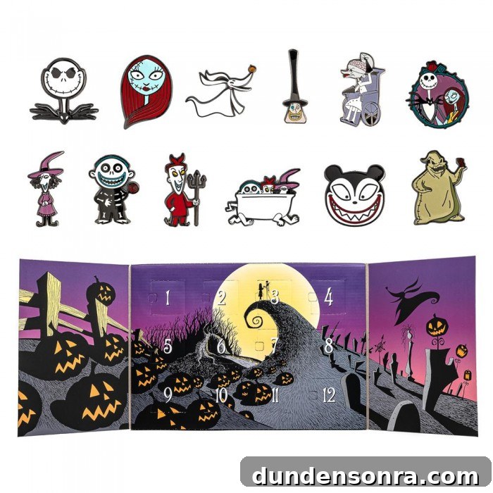 Nightmare Before Christmas Decorations, Games & Gear Guide 49 Nightmare Before Christmas Enamel Pin Advent Calendar