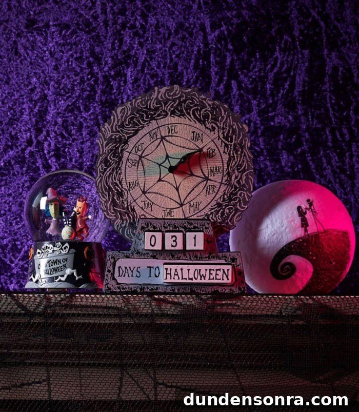 Nightmare Before Christmas Decorations, Games & Gear Guide 6 Nightmare Before Christmas Countdown Clock on a mantle