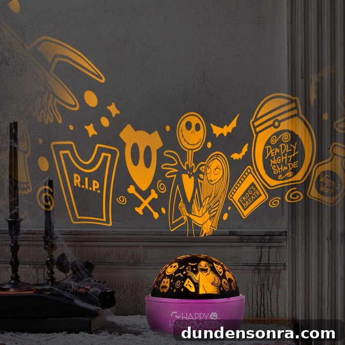Nightmare Before Christmas Decorations, Games & Gear Guide 8 Nightmare Before Christmas Indoor Projector projected on walls