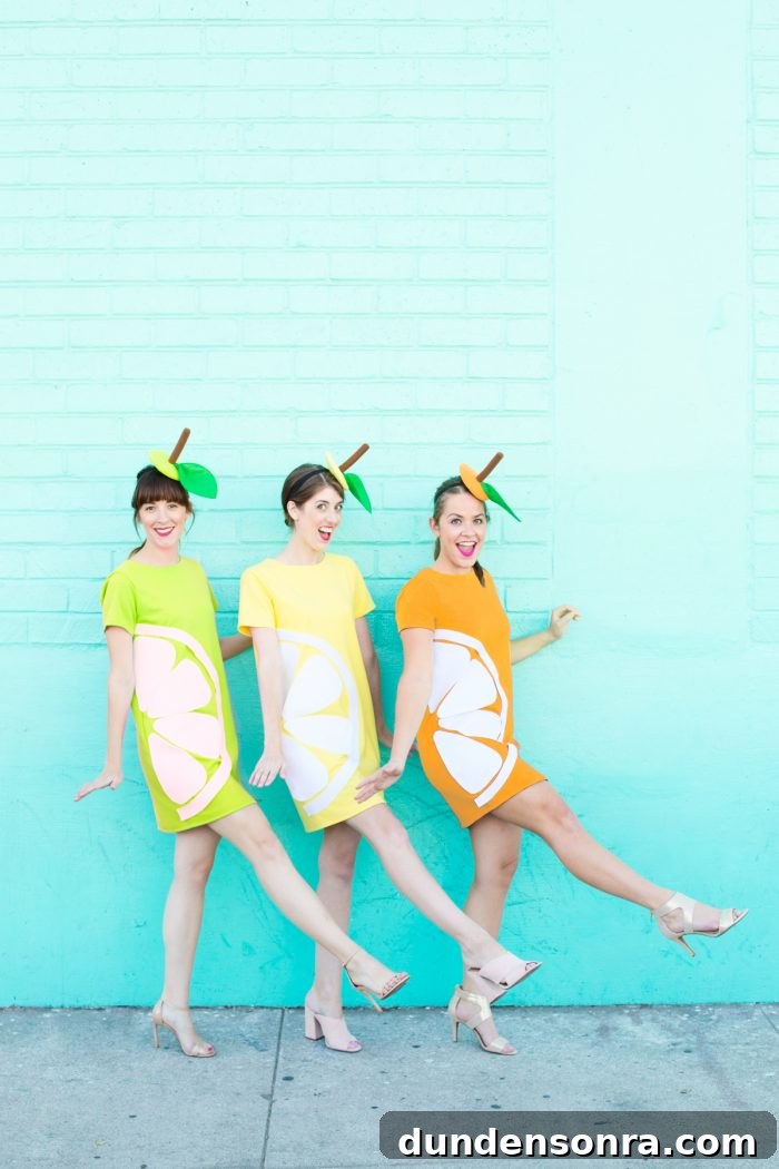 Creative Halloween Costume Ideas for Groups of 3 2 DIY Citrus Slice Costumes