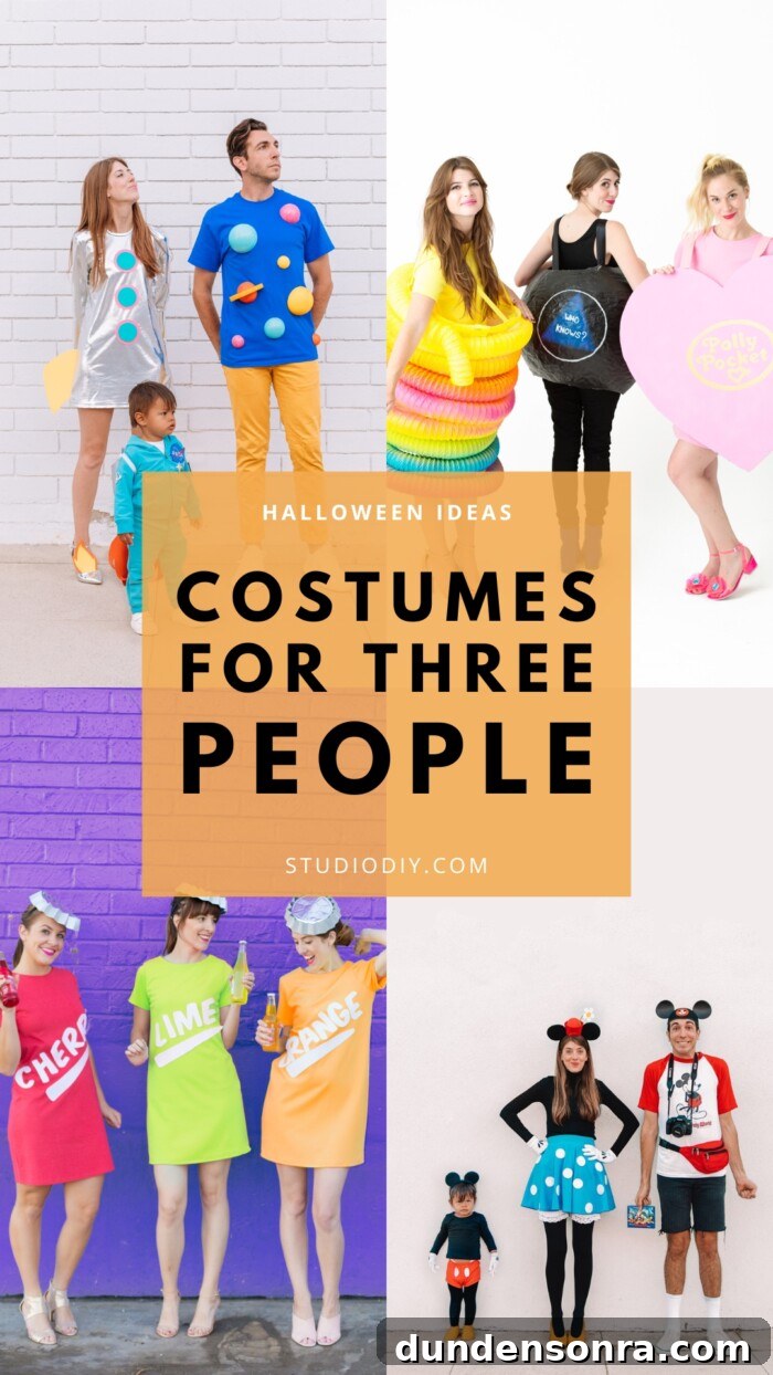 Creative Halloween Costume Ideas for Groups of 3 3 Costumes for 3 People