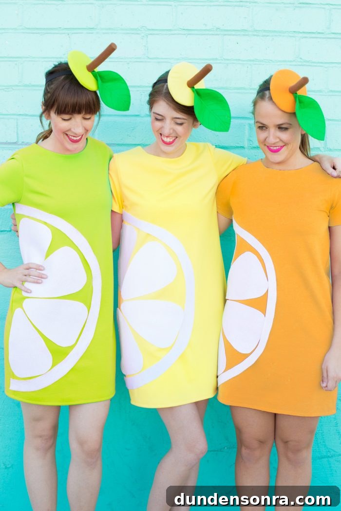 Creative Halloween Costume Ideas for Groups of 3 7 DIY Citrus Slice Costumes